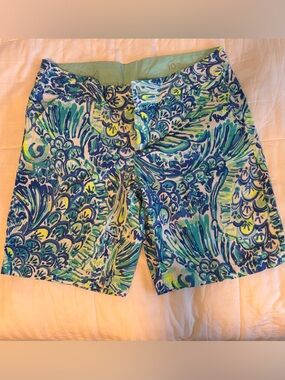 Lilly Pulitzer Multicolor Blue, Green & Yellow Printed “Chipper” Shorts